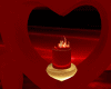 red/gold heart candel