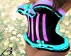 neon blue+purple corset