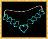 Blue Dia Heart Necklace