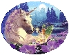 unicorn and fairy button