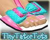 Pink N Blue Bow Shoes