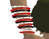 red/blk/white bracelets