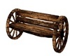 rustic wagon wheel bench