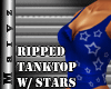 Rip Tank Top stars blue