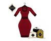 FAITH DRESS REDBLK