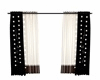 curtains black/white