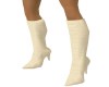 Ivory Cream Knee Boots