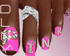Pink Ring Toe Nails