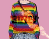 C" Rainbow Sweater Bag