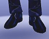 Blue tuxedo dress shoes