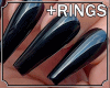 Black Nails + Rings