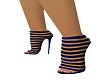 dark blue strap heels