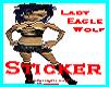 LadyEagleWolf Sticker