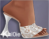 K white lace heels