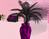 black plant in pink