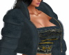 Kitch  Blue Fur Coat