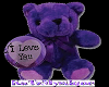Purple I Love You Bear