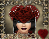 black & red hat hair