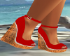 wedge Heel Shoe (Red)