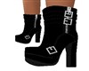 BLACK/SILVER BUCKLE BOOT