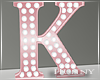 H. Pink Marquee Letter K