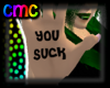 CMC* You Suck Hand Tat