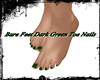 Dark Green Toe Nails