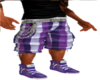 purple shorts w/ chain