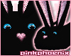 Black/Pink Sparkle Bunny