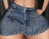 mesh denim skirt