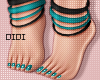 !!D Cute Feet Teal