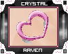 *R* Heart Ring Pink