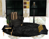 Gold n Black Chair/Table