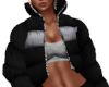 Black/Silver Puffy Coat