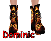 Flaming Skull Boots (K)