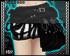 Zebra Chain Skirt | Blk