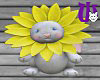 Easter Bunny Flower gray