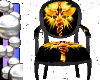 isis black frame chair