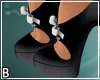 Retro Black Bow Heels