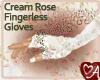 .a Cream Rose Gloves