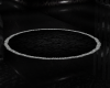 circle black goth rug