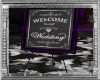 W| Wedding Sign-Purple