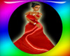 K Red Satin Dress