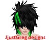 Emo hairstyle Green