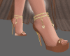 Crystl heart Brown Gold