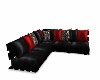 Black and  Red  Couch