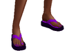 Purple flip flops
