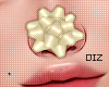!!D Xmas Nose Bow Gold