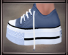 *L* Blue Sneakers