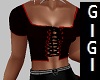 GM Corset blk/red